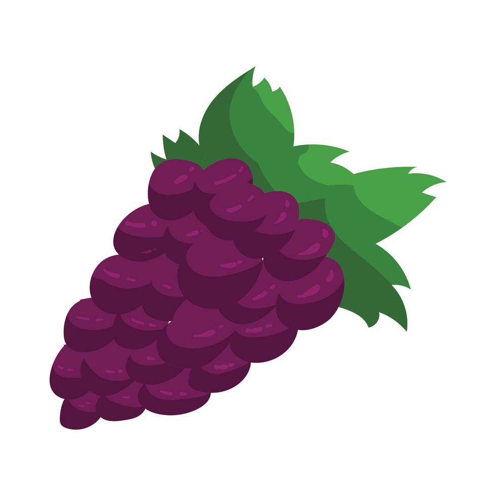 icono de racimo de uvas azules, estilo de dibujos animados vector