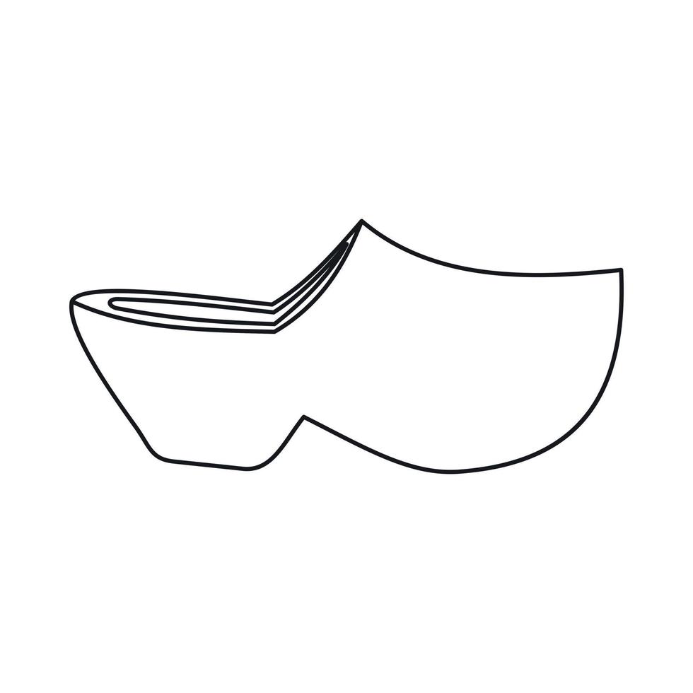 Clogs icon, outline style vector