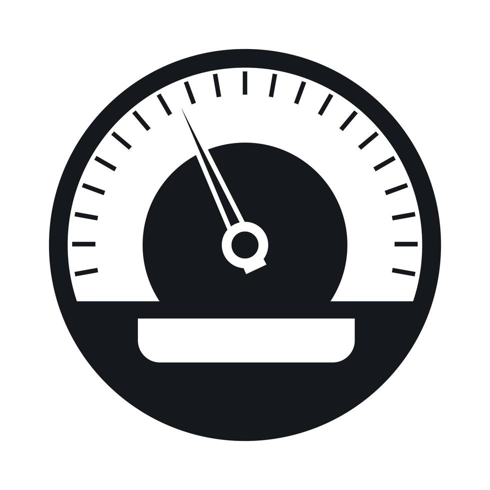 Speedometer icon, simple style vector