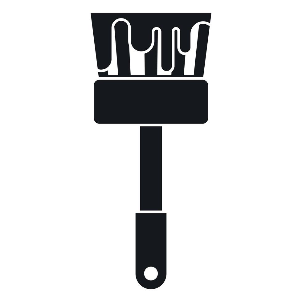 Paint brush icon, simple style vector