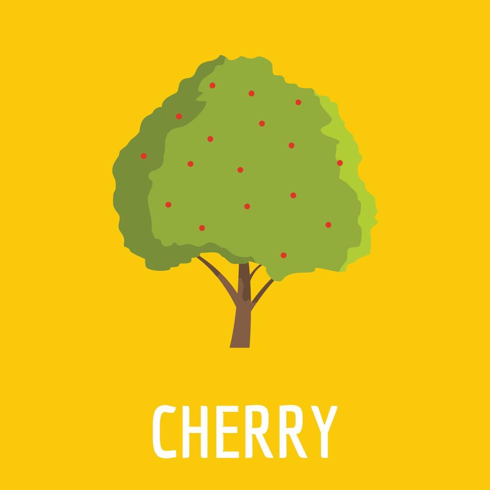 Cherry icon, flat style vector