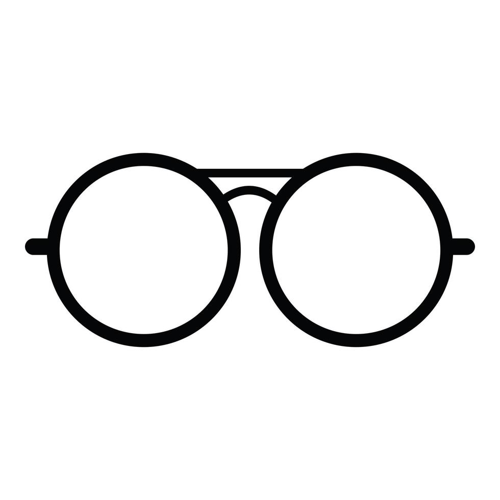 Round lens icon, simple style. vector