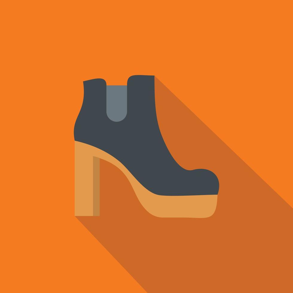 Woman shoes icon vector flat