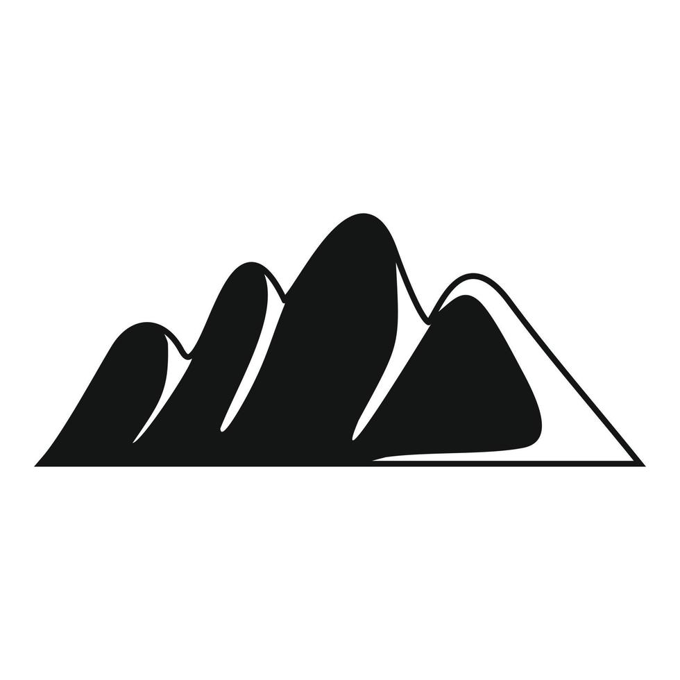 Europe mountain icon, simple style. vector
