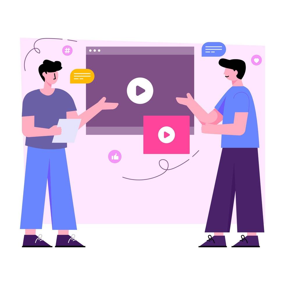 Modern design illustration of video feedback vector
