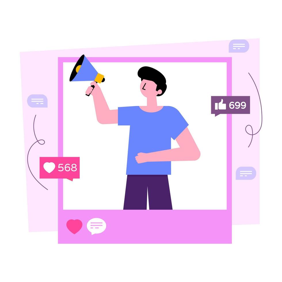 A unique design illustration of social campaign vector