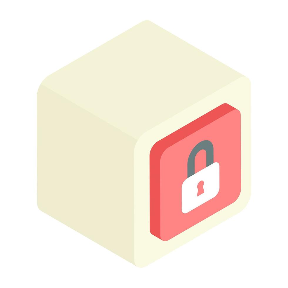 An editable design icon of bank locker vector