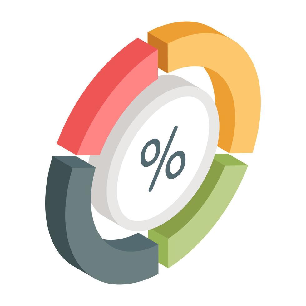 Perfect design icon of discount chart vector