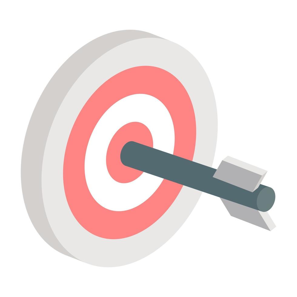 Conceptualizing isometric design icon of target vector