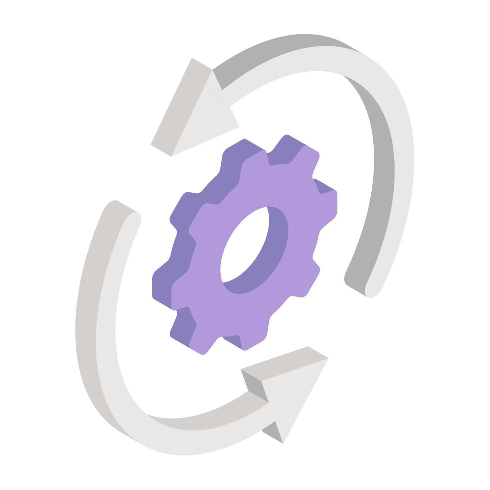 Unique design icon of setting update vector