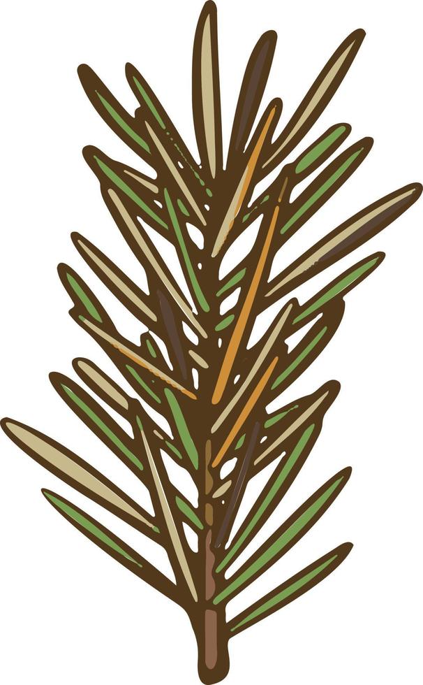 símbolo de año nuevo o rama de árbol de navidad vector