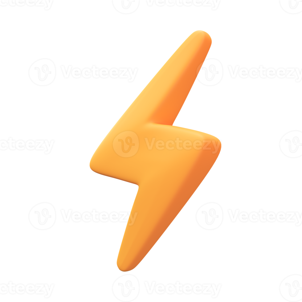 3d yellow lightning delivery speed concept flash sale promotion png