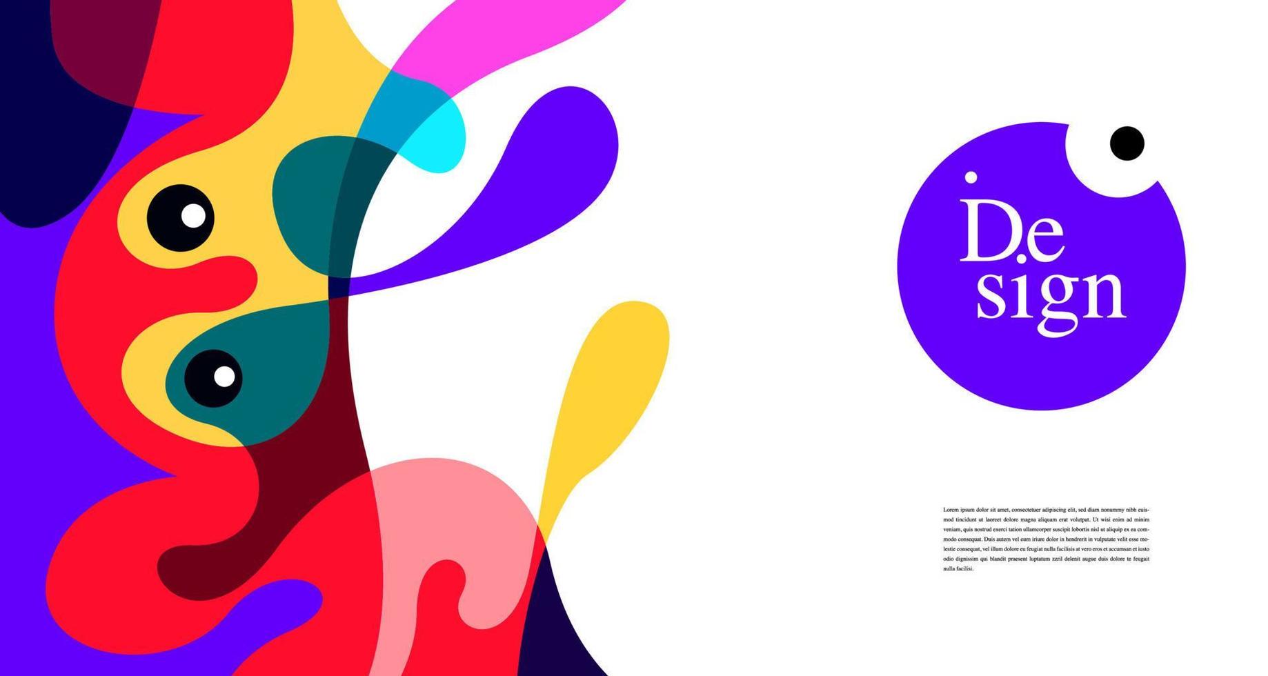 Colorful Abstract Banner Template with Dummy Text for Web Design, Landing page, and Print Material vector