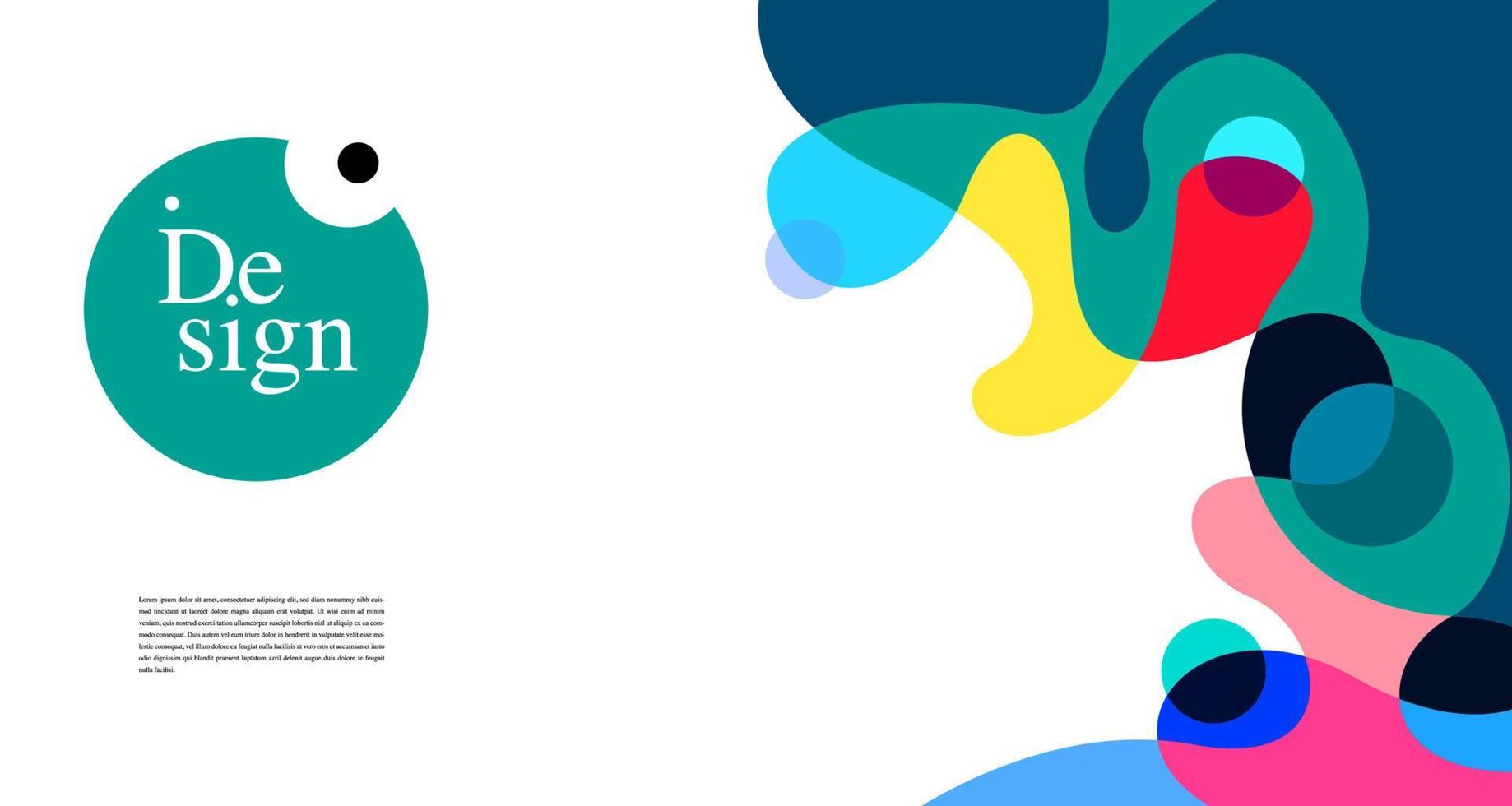 plantilla de banner abstracto colorido con texto ficticio para diseño web, página de destino y material impreso vector