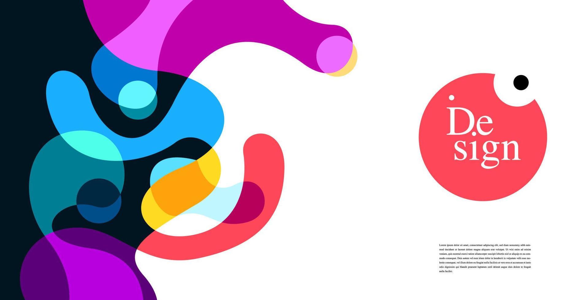Colorful Abstract Banner Template with Dummy Text for Web Design, Landing page, and Print Material vector