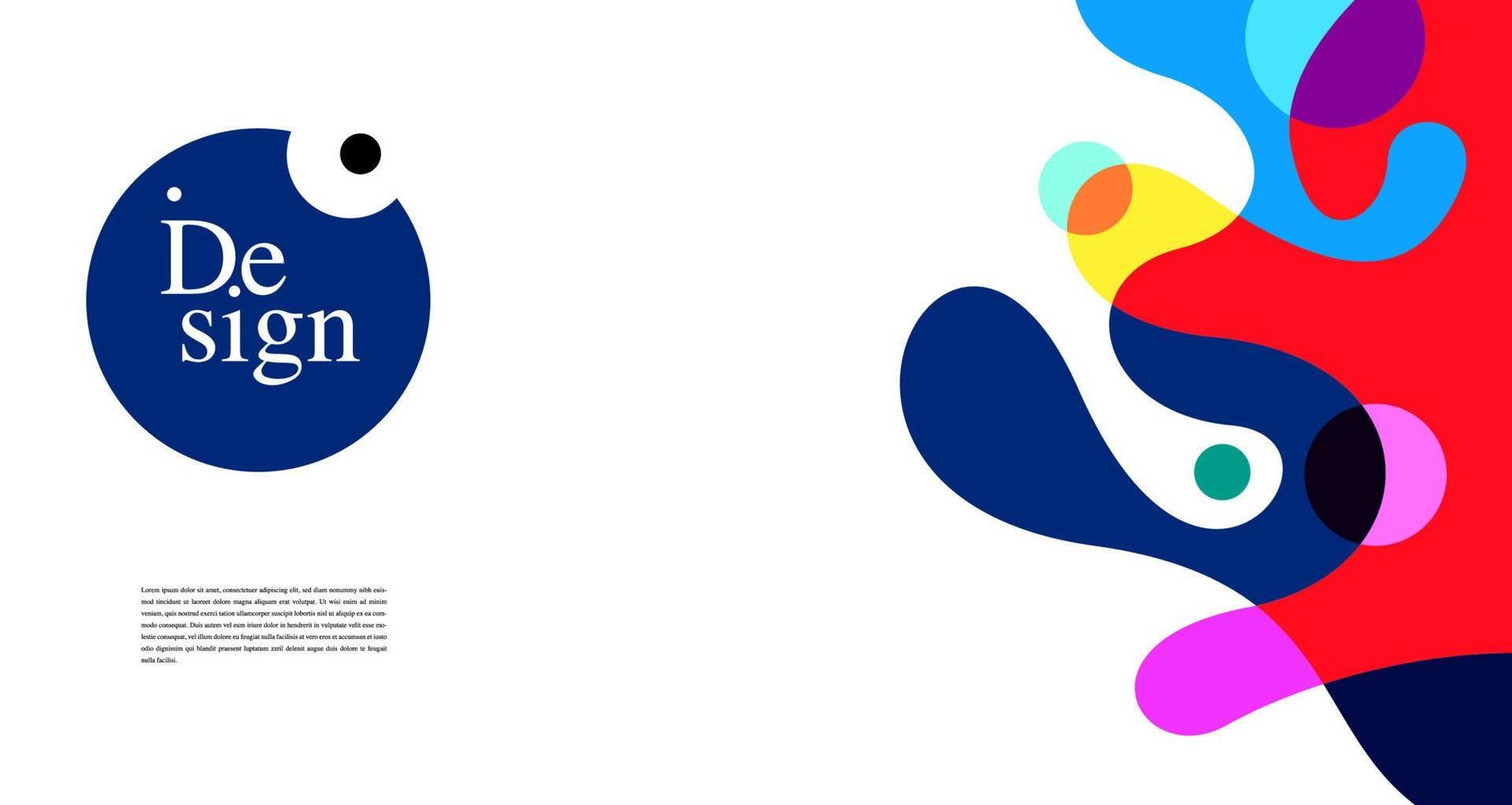 plantilla de banner abstracto colorido con texto ficticio para diseño web, página de destino y material impreso vector