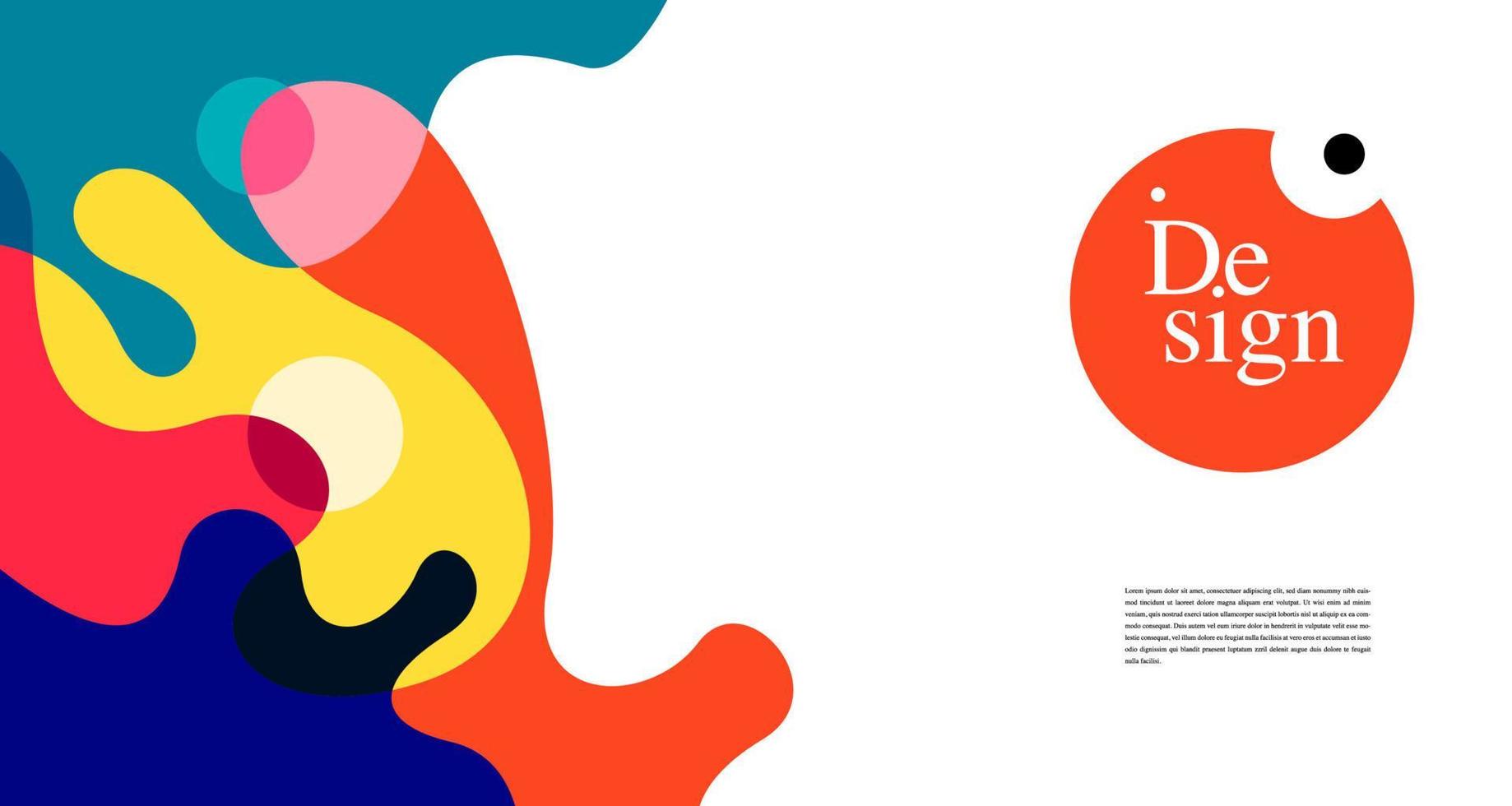 Colorful Abstract Banner Template with Dummy Text for Web Design, Landing page, and Print Material vector