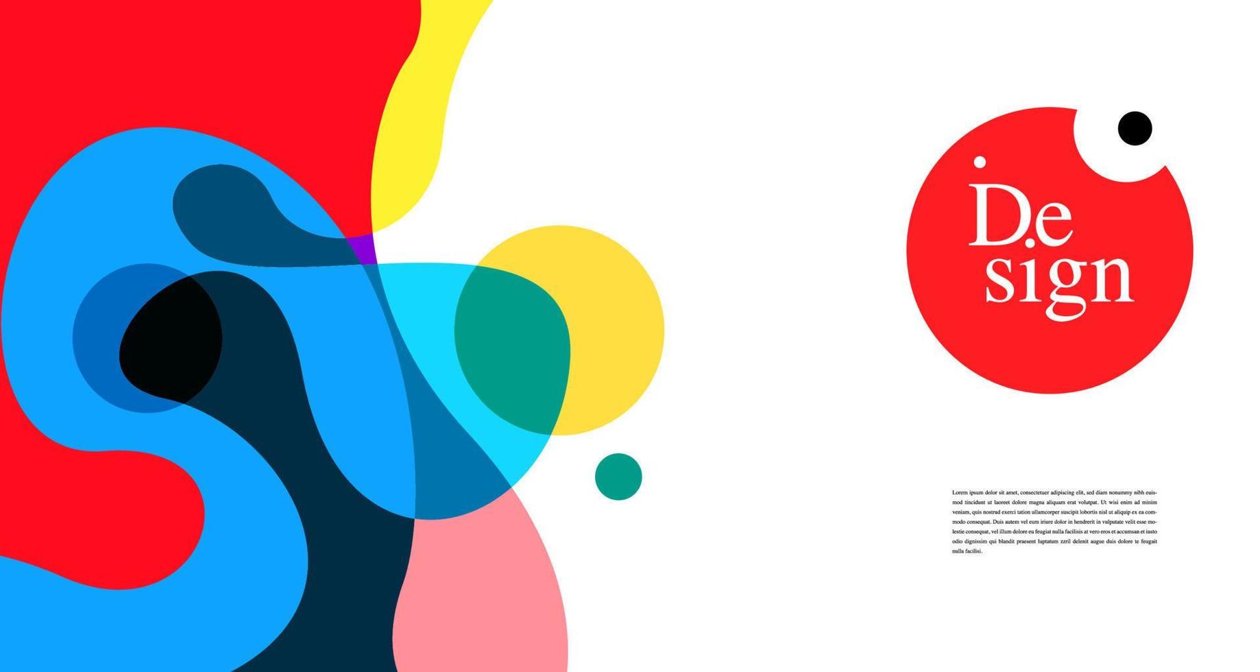 Colorful Abstract Banner Template with Dummy Text for Web Design, Landing page, and Print Material vector