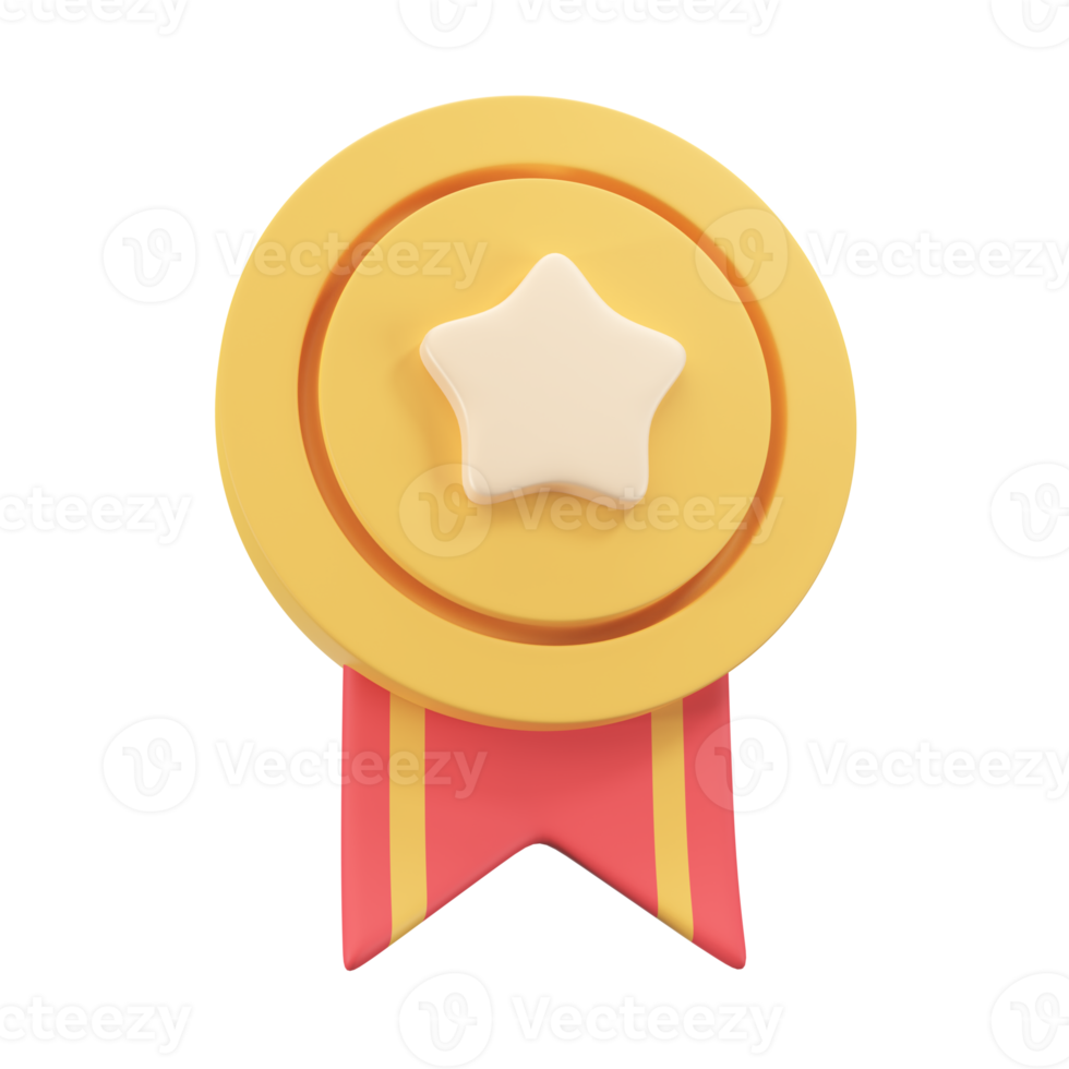 3d gold medal with a star in the middle Awards for victories in sporting events png