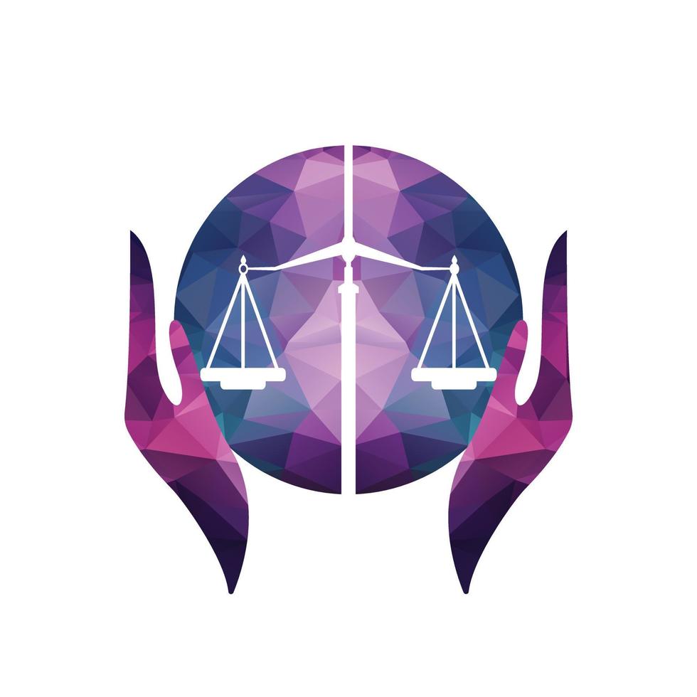 Law Care Logo design template. Balance logo design related to attorney, law firm or lawyers. vector