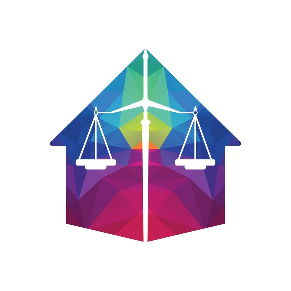 diseño del logotipo de la casa de leyes. logotipo de la ley de propiedad, bienes raíces y símbolo de la ley. vector
