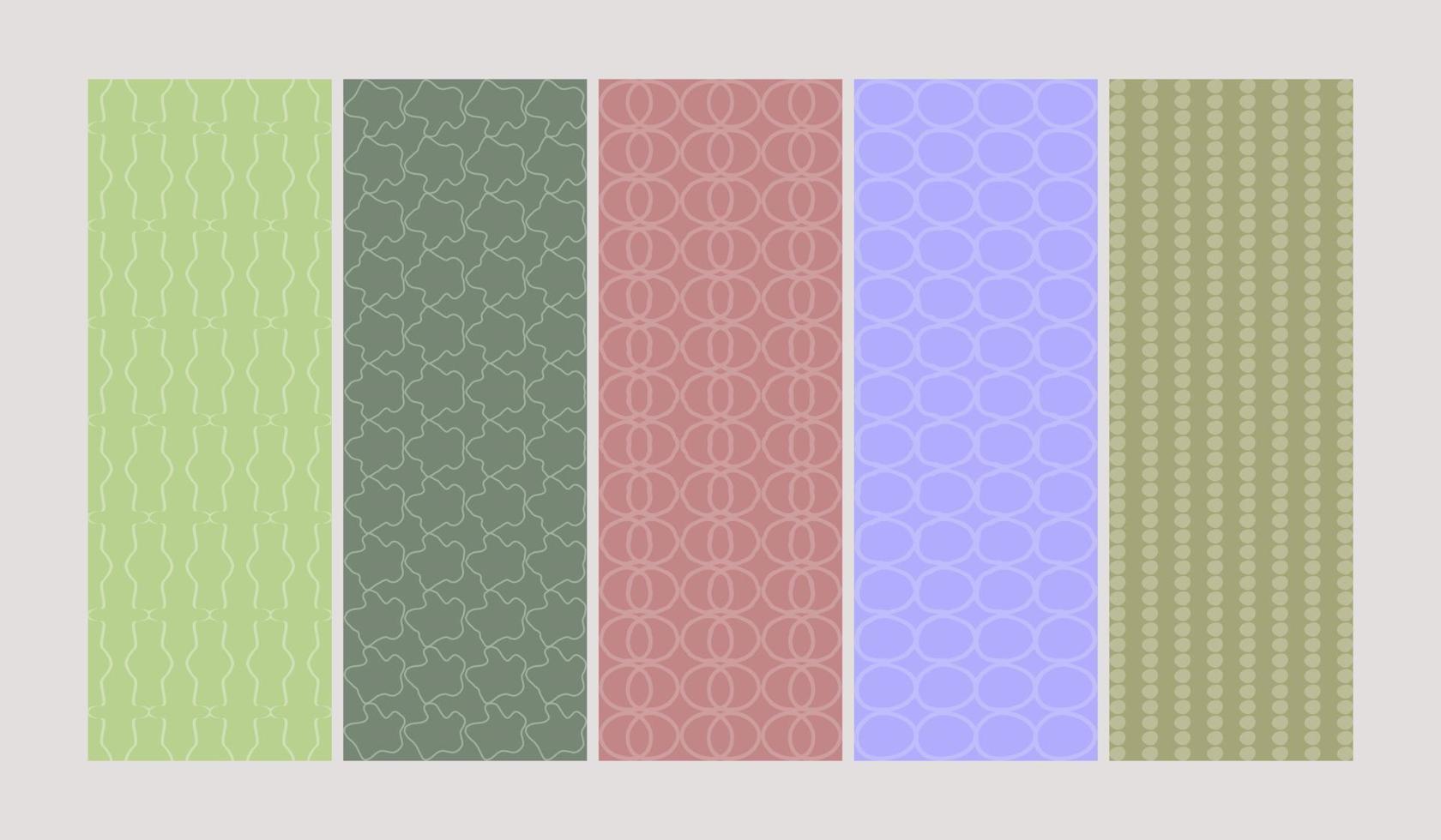 Set of Vector Patterns In Flat Colors