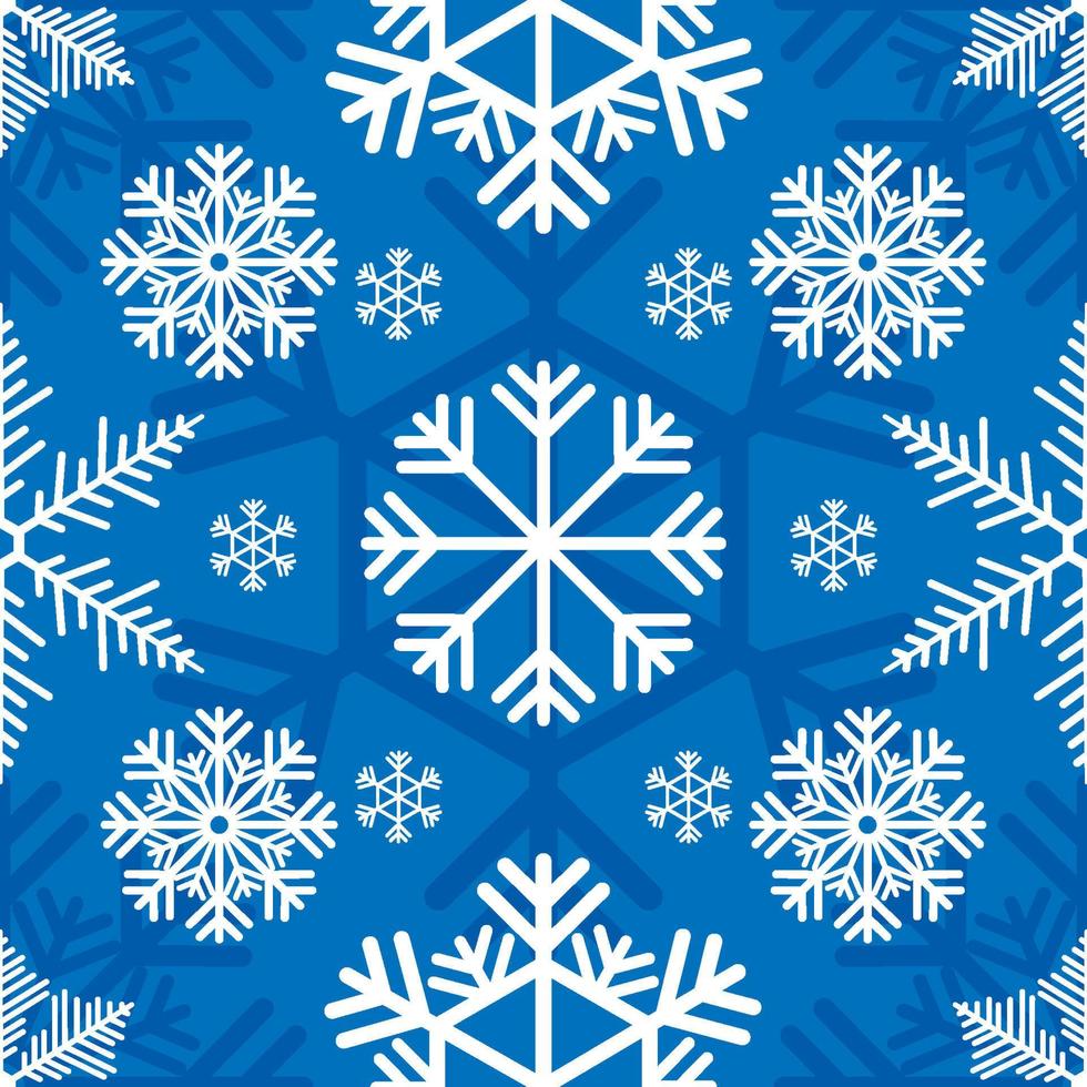 Seamless Snowflakes Pattern vector