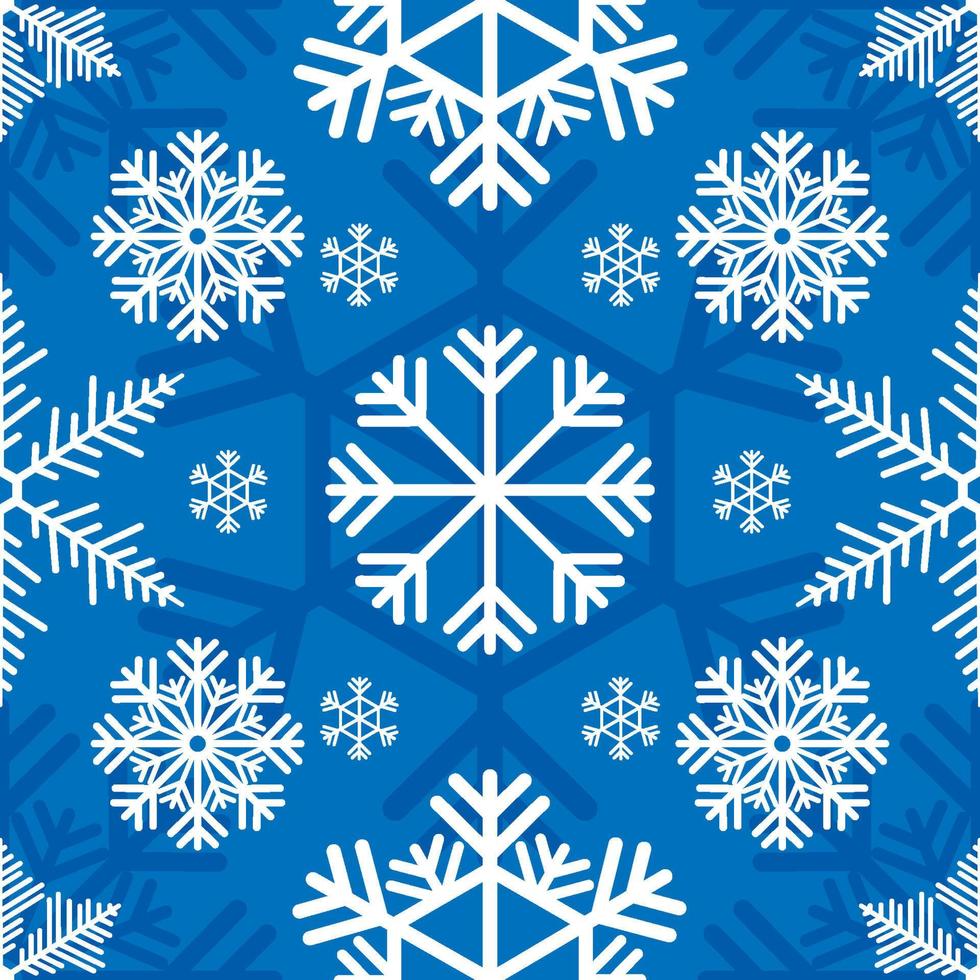 Seamless Snowflakes Pattern vector