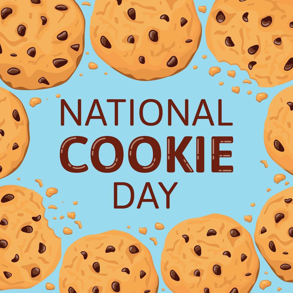 Greeting card for National Cookie Day vector