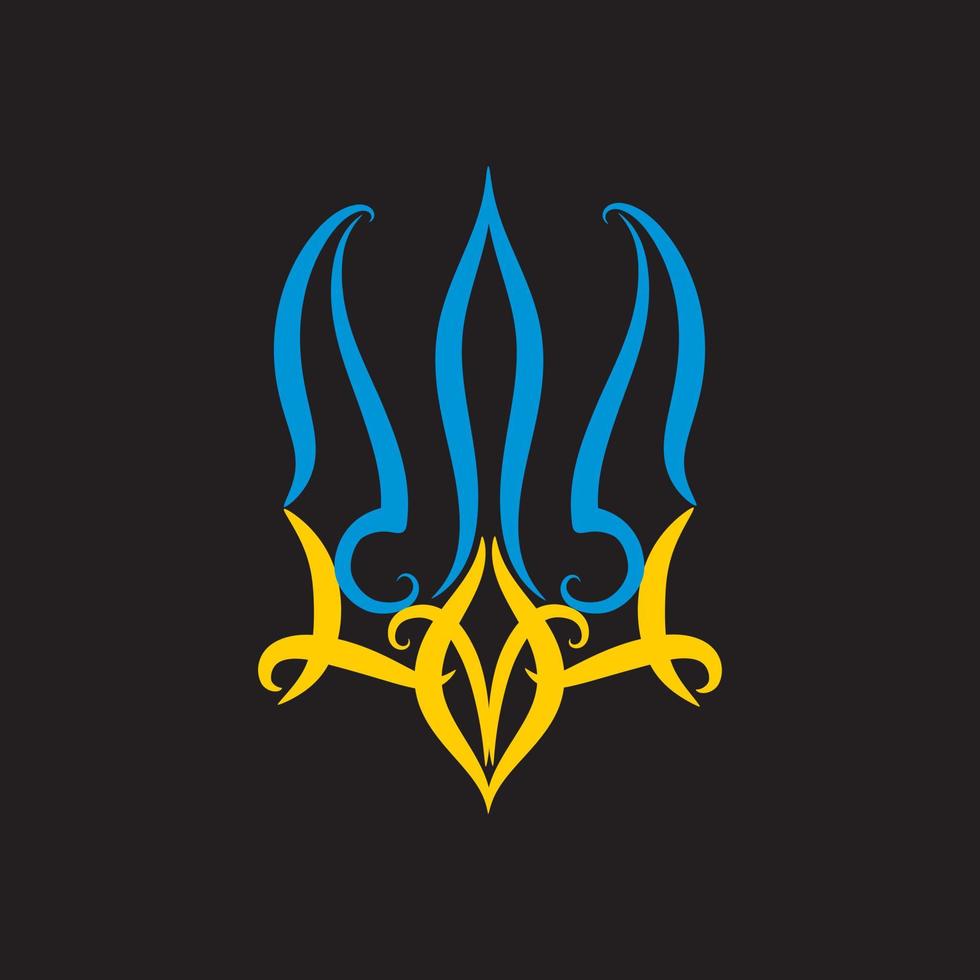 Stylized coat of arms of Ukraine vector