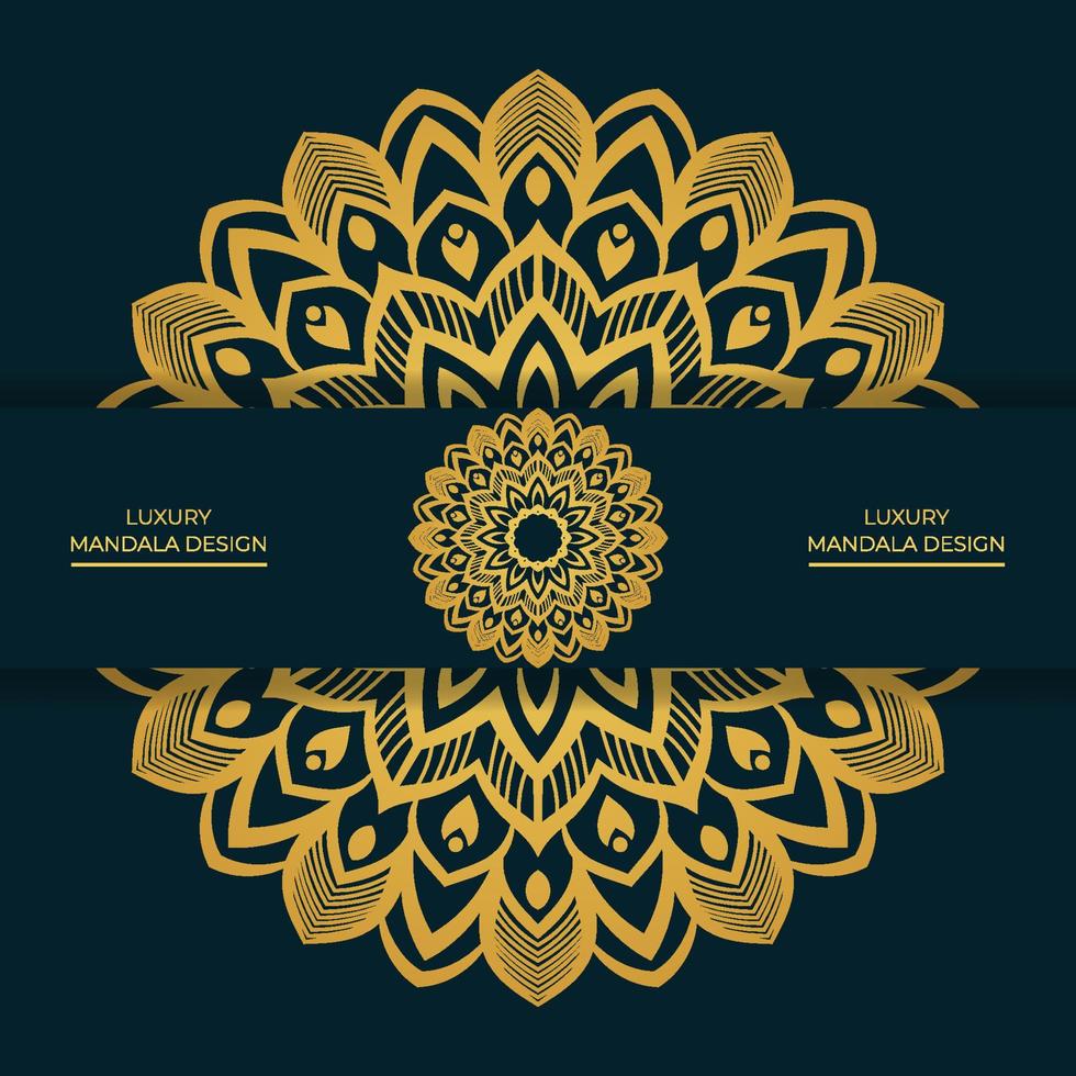 Luxury golden color mandala background design template free download vector