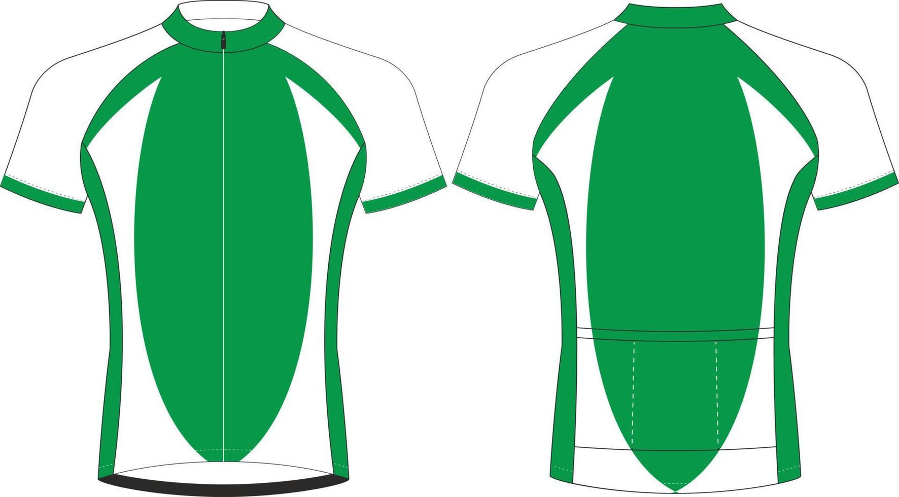 jerseys de ciclismo, plantilla de maqueta deportiva de manga corta, maqueta de chaqueta con cremallera uniforme de ciclismo, archivos vectoriales completos vector