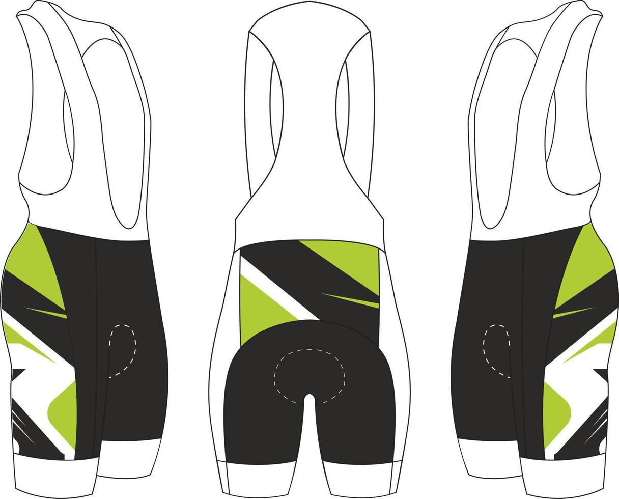 CYCLING JERSEY TOP SHIRT BIB SHORT DESIGN TEMPLATE MOCK UPS, Cycling uniform  Full vector eps files