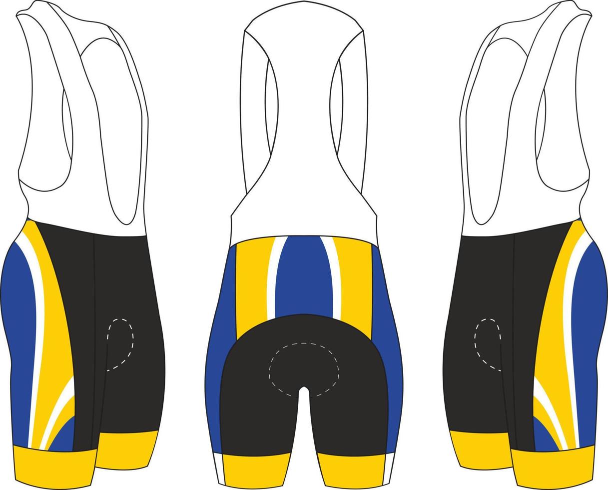 CYCLING JERSEY TOP SHIRT BIB SHORT DESIGN TEMPLATE MOCK UPS, Cycling uniform  Full vector eps files