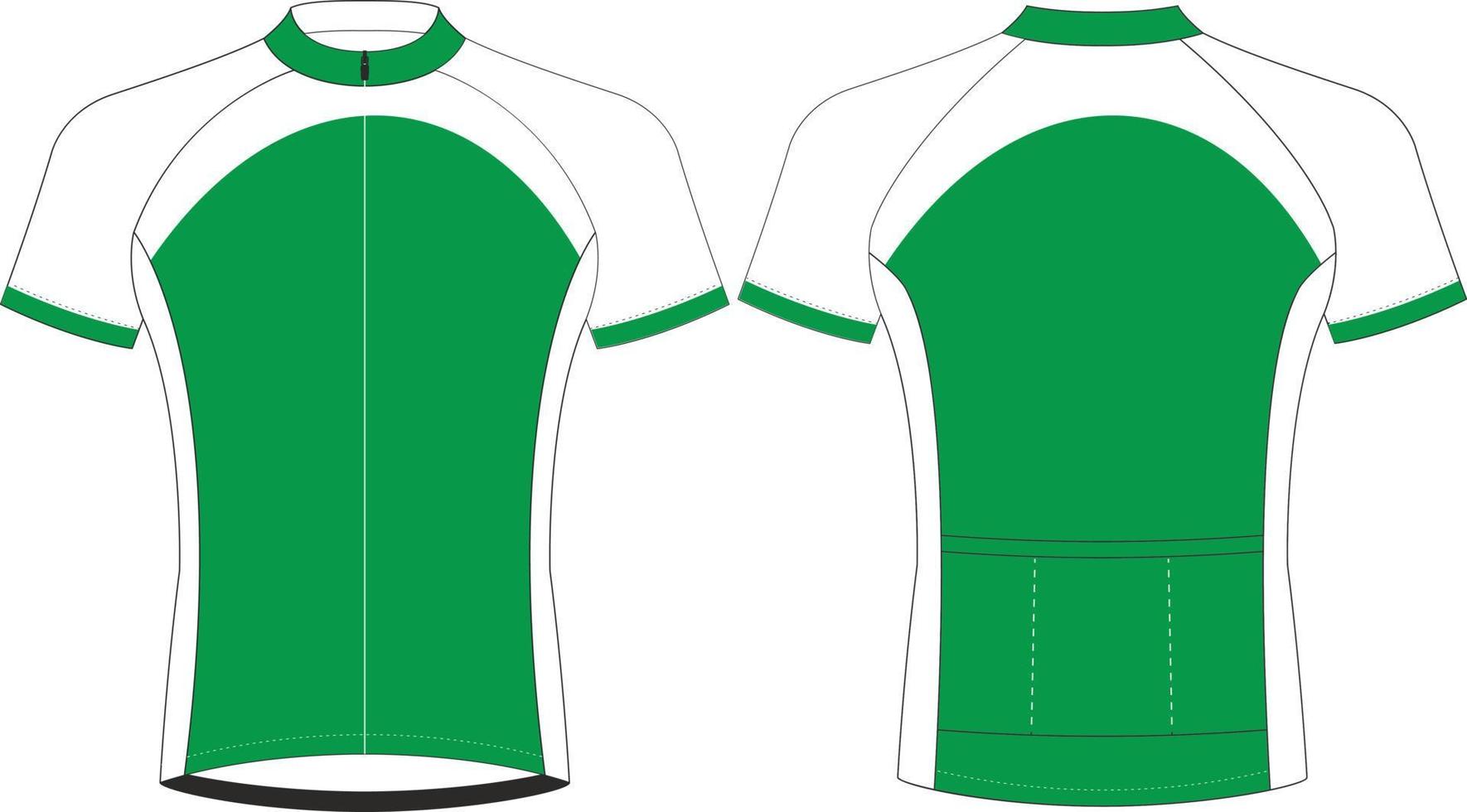 jerseys de ciclismo, plantilla de maqueta deportiva de manga corta, maqueta de chaqueta con cremallera uniforme de ciclismo, archivos vectoriales completos vector