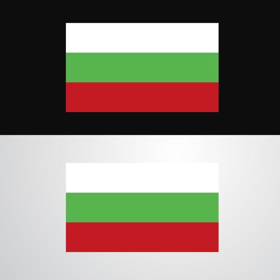 diseño de banner de bandera de bulgaria vector