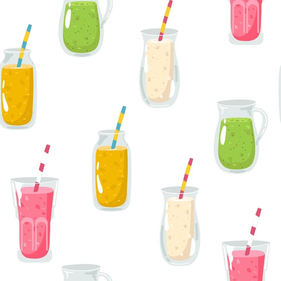 Vector seamless black pattern with tropical cocktails, juice, wine and champagne glass. Doodle background with beverages. Design for summer beach party, bar menu of drinks list