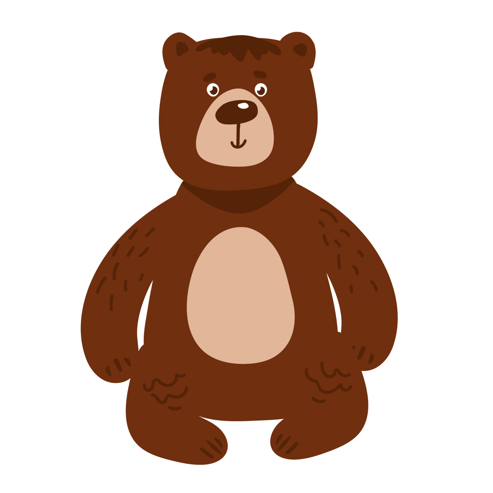 Vector illustration, a large wild bear is smiling 14314019 Vector Art ...