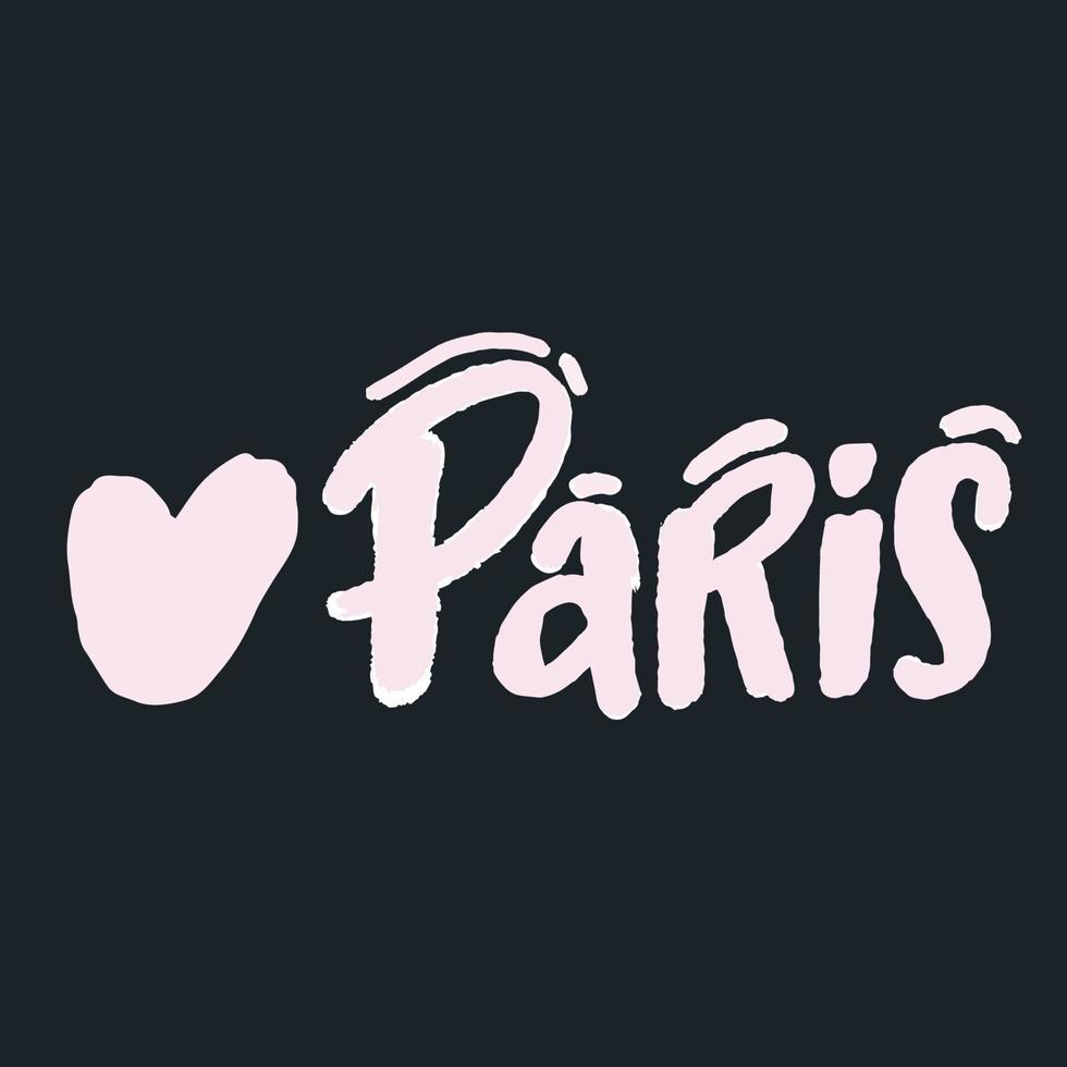 Paris word city typography line art design. For apparel,t-shirt,print,home decor elements vector