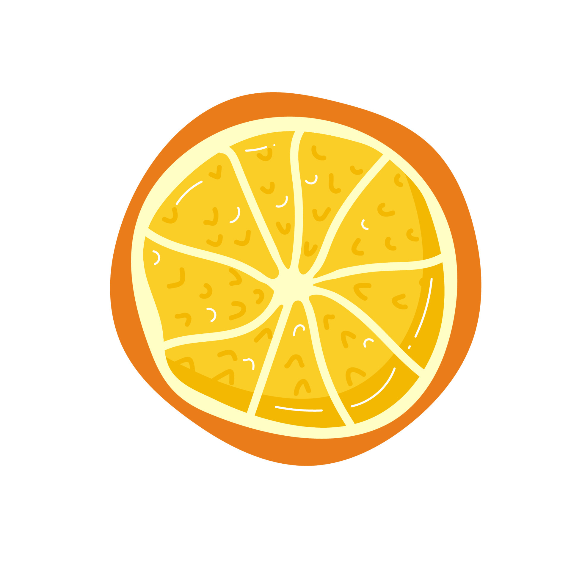 whole, half, cut slice and leaves orange fruit isolated on white