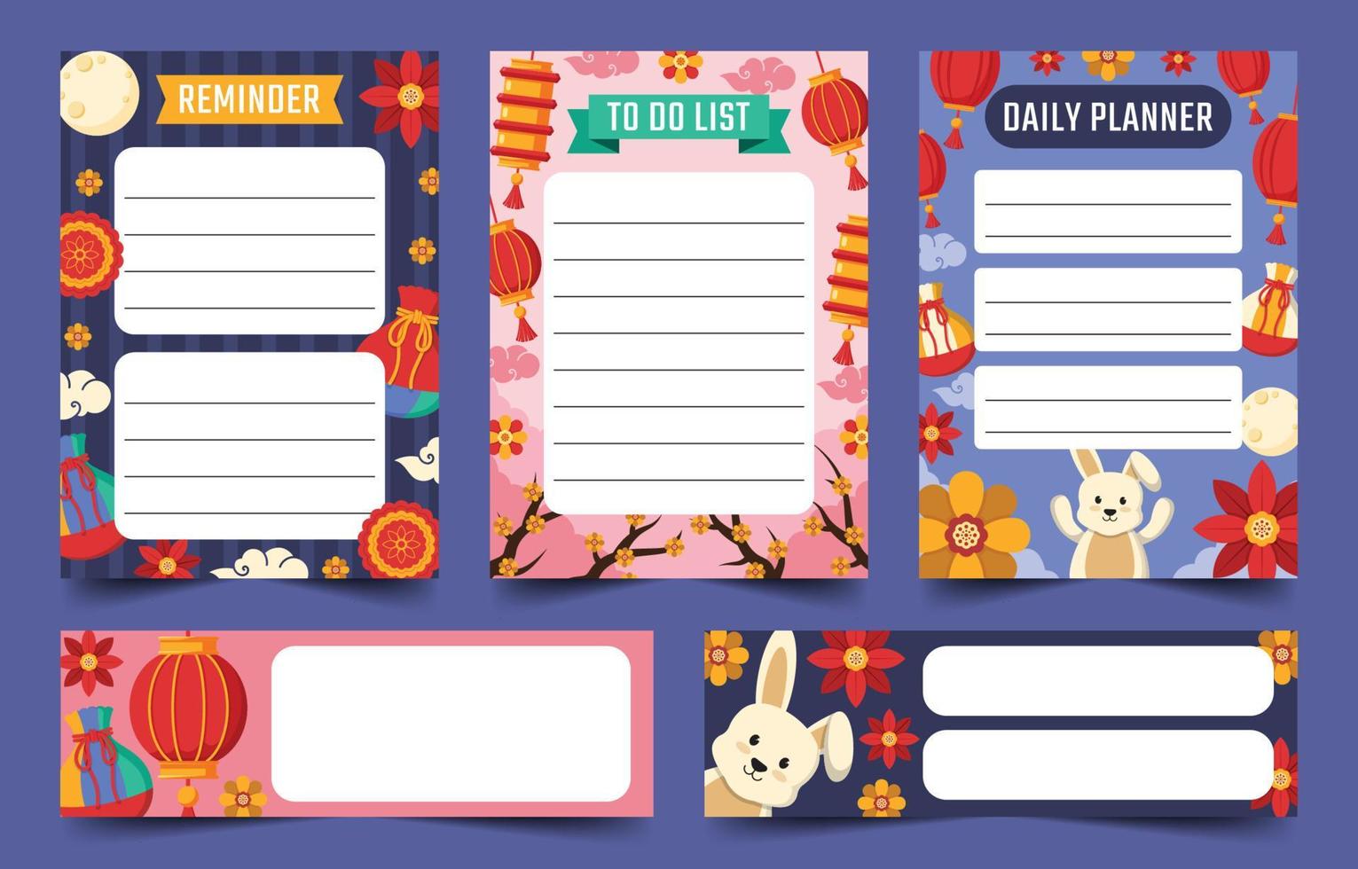 Journal Template Seollal Collection vector