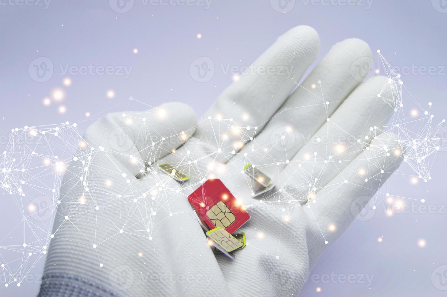 Concept A SIM card is still required. because it is used as an intermediary To connect both finance and entertainment photo
