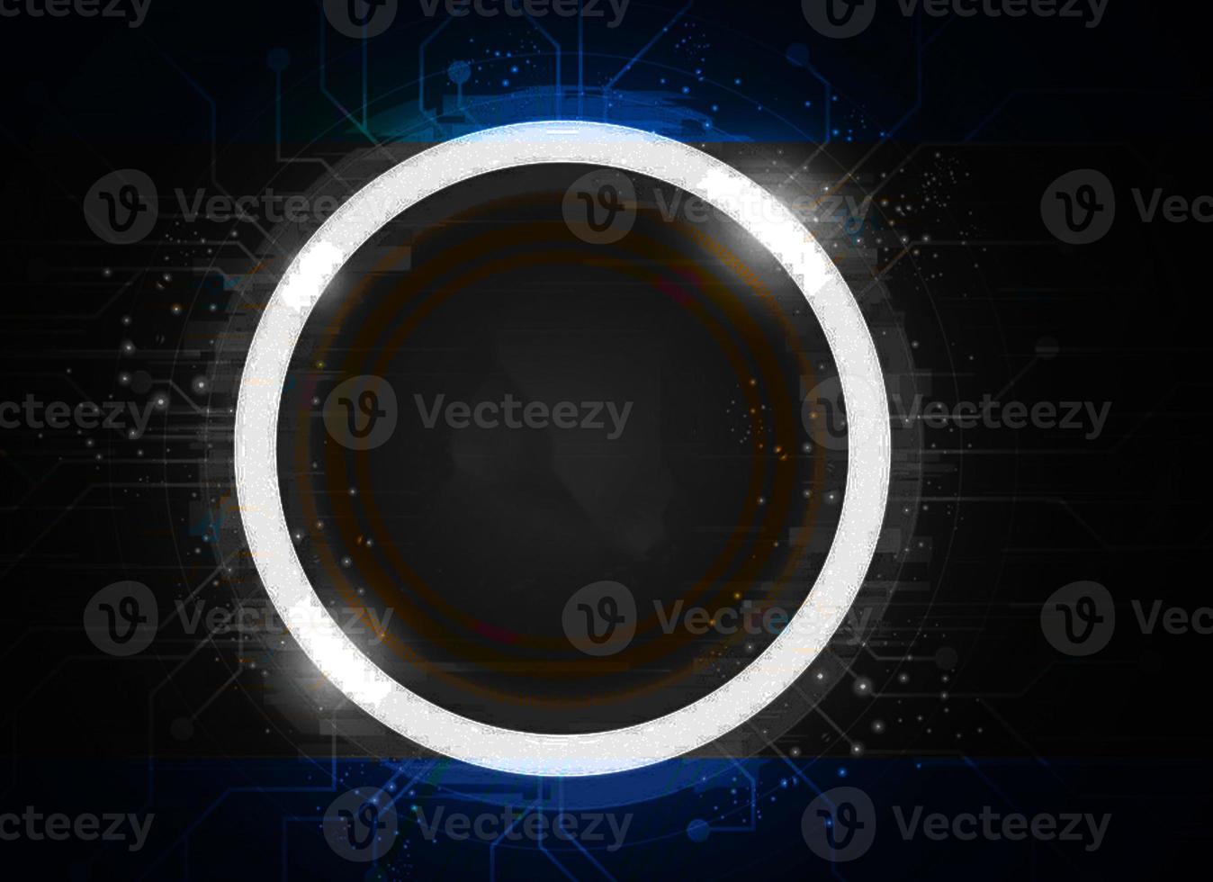 concept background Artificial intelligence, bright white circle photo