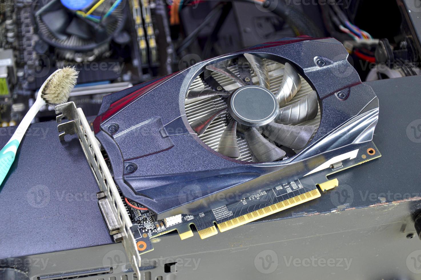 top view of graphics card with old condition photo