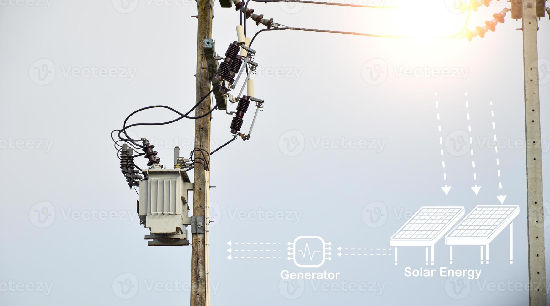 solar energy concept There is a growing demand for use in every country. photo