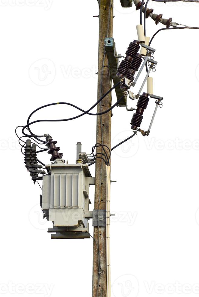 Transformer Most are mounted on poles. photo