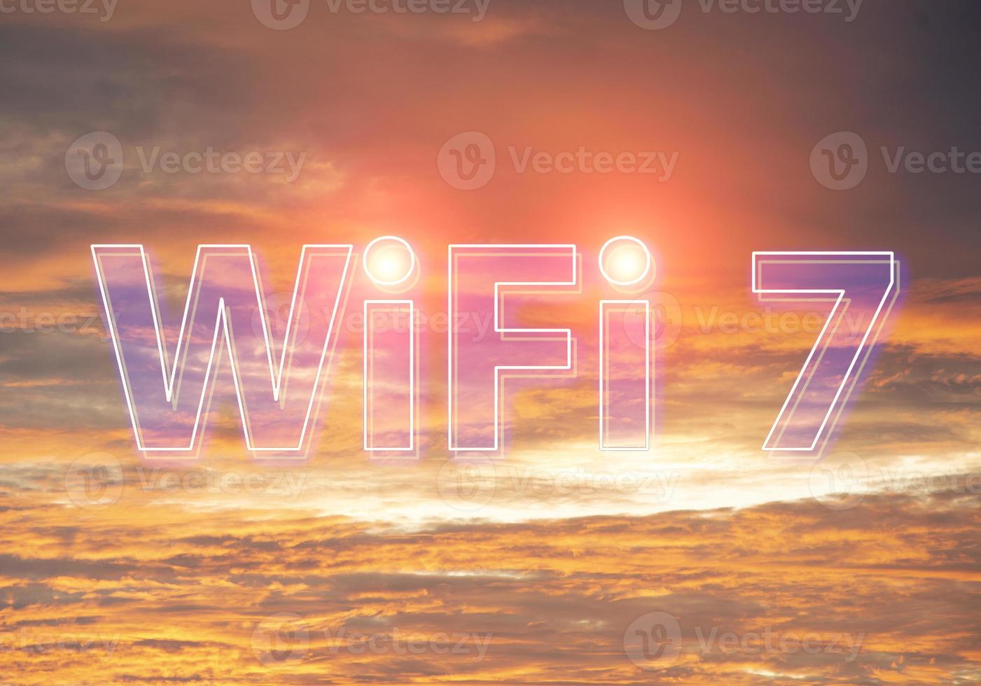 Concept Wi-Fi 7 Next Generation Networking Communication,high speed communication photo