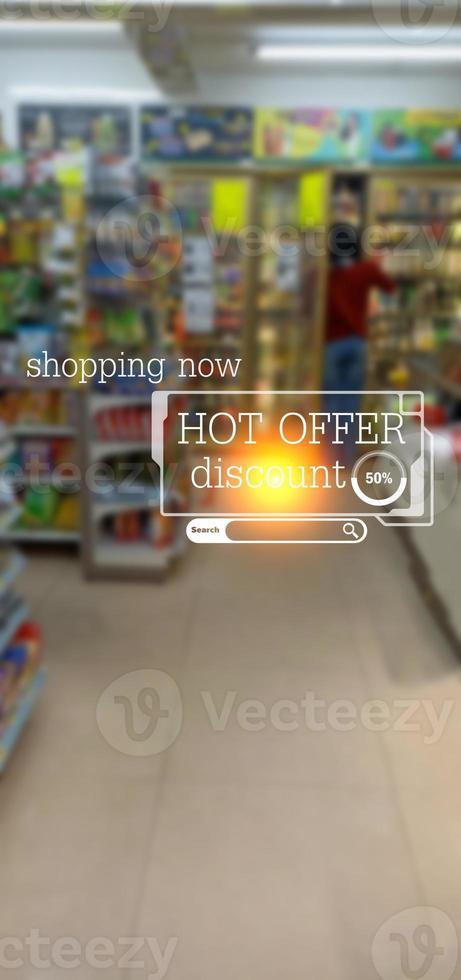 Concept of buying products during special discounts photo