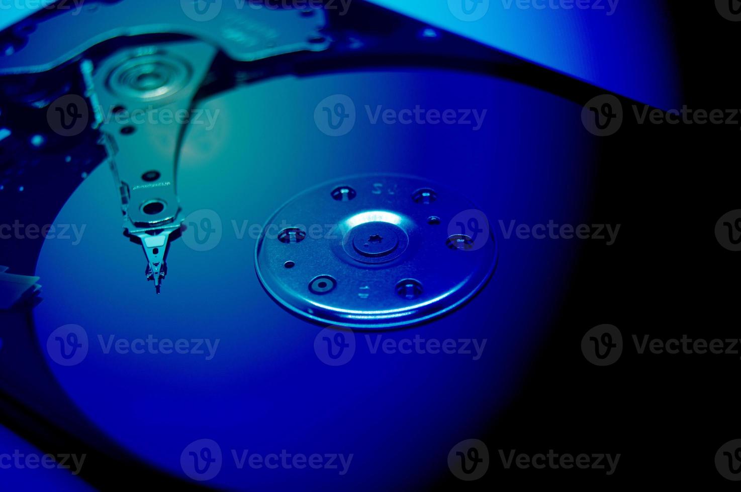 hard drive, concept When data is attacked by computer virus, virus removal photo