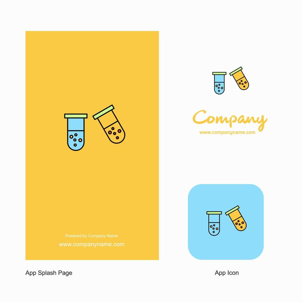 Test tube Company Logo App Icon and Splash Page Design Creative Business App Design Elements vector